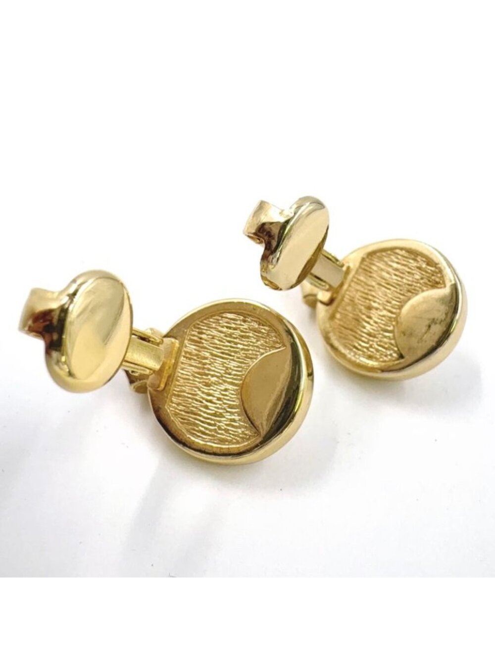 Dior Line Stone Faux Pearl Gold Earrings - Picture 4 of 6